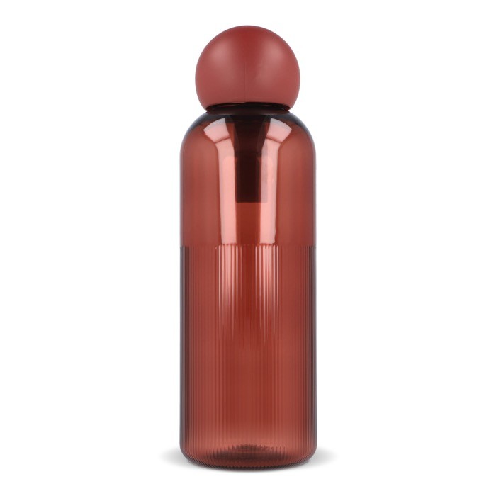 Botella de plástico monocromática con tapón redondo con asa 600ml color burdeos quinta vista Botella de plástico monocromática con tapón redondo con asa 600ml color burdeos quinta vista