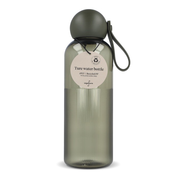 Botella de plástico monocromática con tapón redondo con asa 600ml color verde oliva Botella de plástico monocromática con tapón redondo con asa 600ml color verde oliva