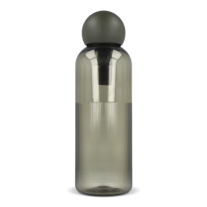 Botella de plástico monocromática con tapón redondo con asa 600ml color verde oliva quinta vista Botella de plástico monocromática con tapón redondo con asa 600ml color verde oliva quinta vista