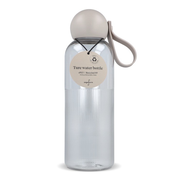 Botella de plástico monocromática con tapón redondo con asa 600ml color gris claro Botella de plástico monocromática con tapón redondo con asa 600ml color gris claro
