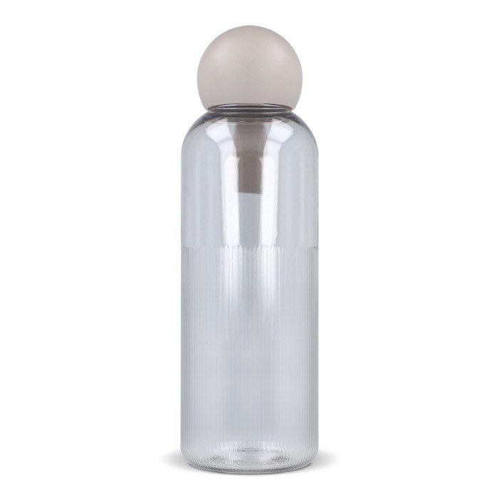 Botella de plástico monocromática con tapón redondo con asa 600ml color gris claro quinta vista Botella de plástico monocromática con tapón redondo con asa 600ml color gris claro quinta vista
