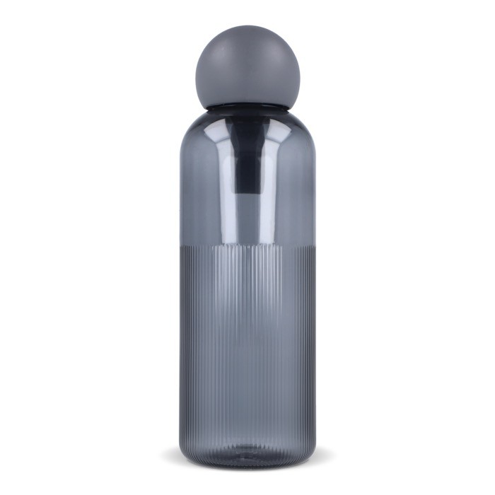 Botella de plástico monocromática con tapón redondo con asa 600ml color gris oscuro quinta vista Botella de plástico monocromática con tapón redondo con asa 600ml color gris oscuro quinta vista