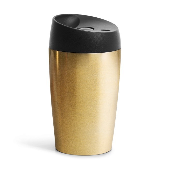 Vaso take away a prueba de fugas apta para cafeteras 240ml color dorado Vaso take away a prueba de fugas apta para cafeteras 240ml color dorado