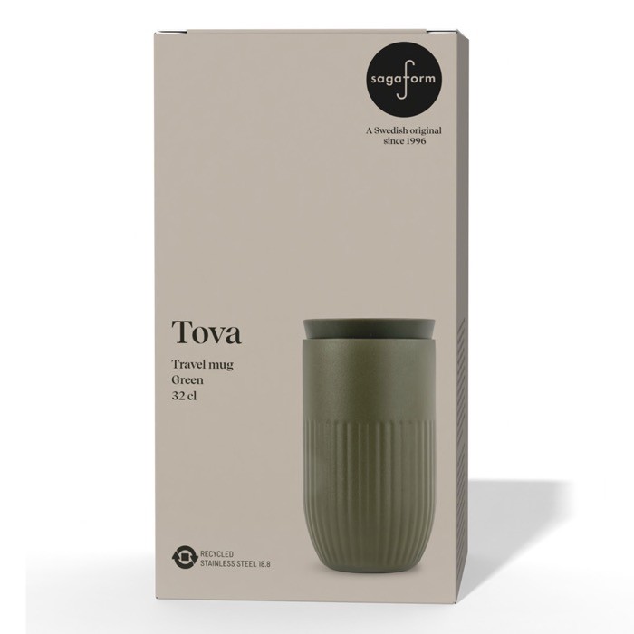 Vaso térmico de acero inoxidable con tapa de botón 320 ml color verde oliva segunda vista Vaso térmico de acero inoxidable con tapa de botón 320 ml color verde oliva segunda vista