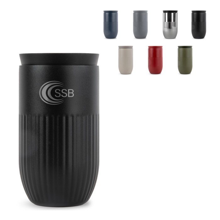 Vaso térmico de acero inoxidable con tapa de botón 320 ml Vaso térmico de acero inoxidable con tapa de botón 320 ml