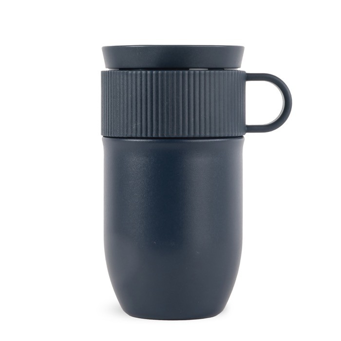 Taza térmica de acero inoxidable con pequeña asa 280ml color azul Taza térmica de acero inoxidable con pequeña asa 280ml color azul