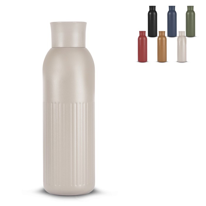 Botella térmica de acero reciclado con un tapón de presión 500ml Botella térmica de acero reciclado con un tapón de presión 500ml