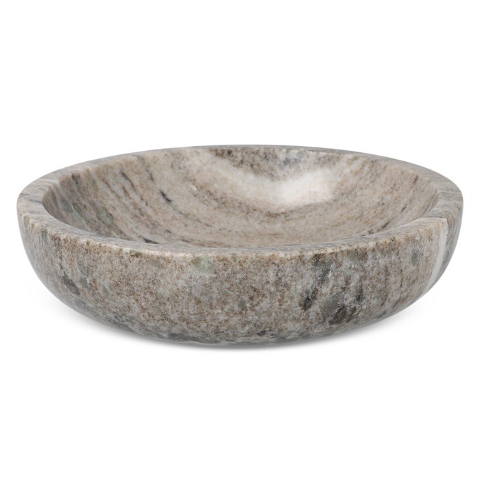 Elegante cuenco de mármol ideal para aperitivos o uso decorativo color beige tercera vista