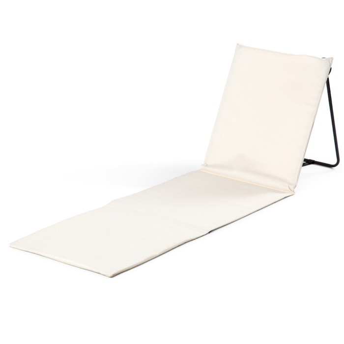 Esterilla plegable para la playa con respaldo ajustable color beige