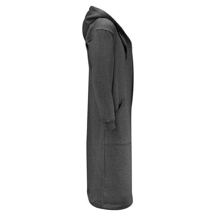 Albornoz de algodón y poliéster con capucha ajustable talla S/M color gris oscuro quinta vista