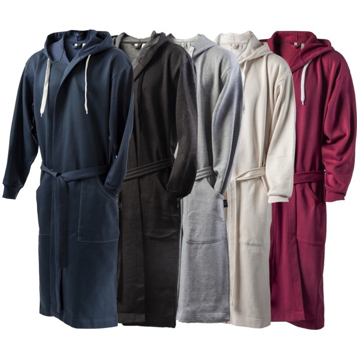 Albornoz de algodón y poliéster con capucha ajustable talla S/M