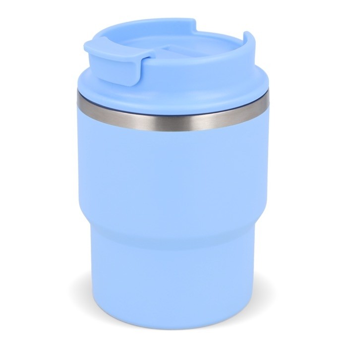 Vaso take away apilable de viaje en varios colores 280ml color azul claro
