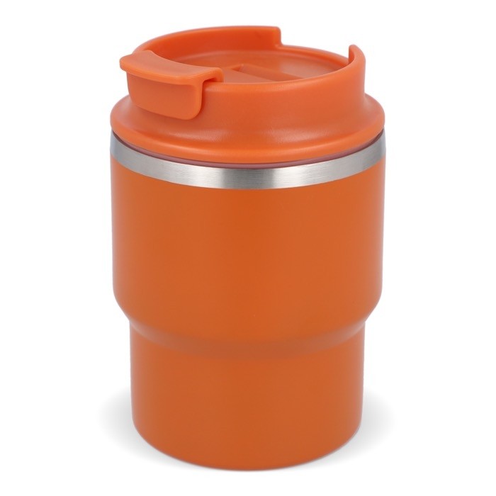 Vaso take away apilable de viaje en varios colores 280ml color naranja