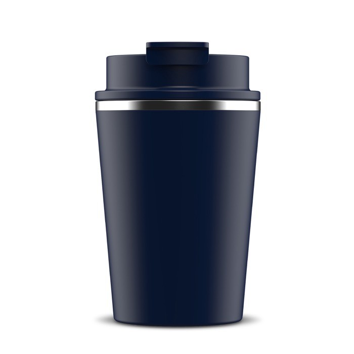 Vaso take away de doble pared compatible con cafeteras 280ml color azul oscuro Vaso take away de doble pared compatible con cafeteras 280ml color azul oscuro