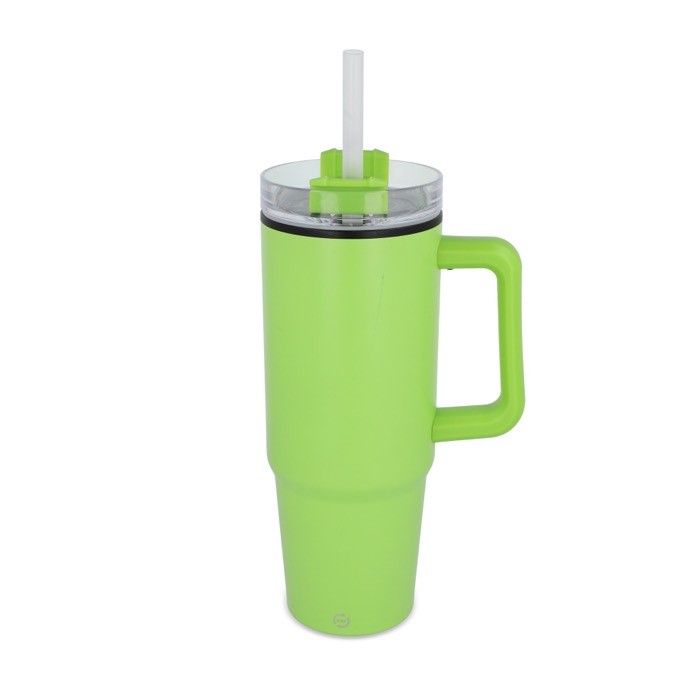 Vaso de acero inoxidable compatible con portavasos 800ml color verde lima
