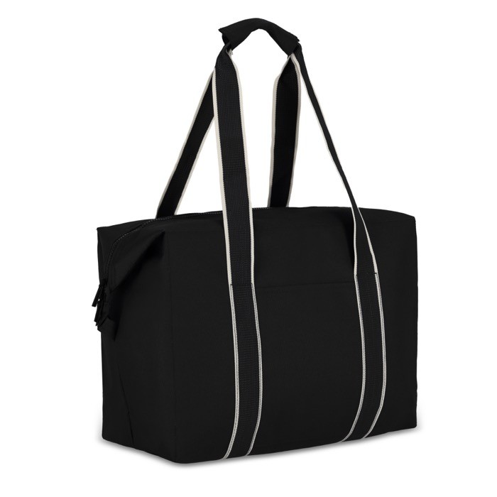 Bolsa térmica de RPET de un compartimiento con aislamiento de aluminio color negro segunda vista