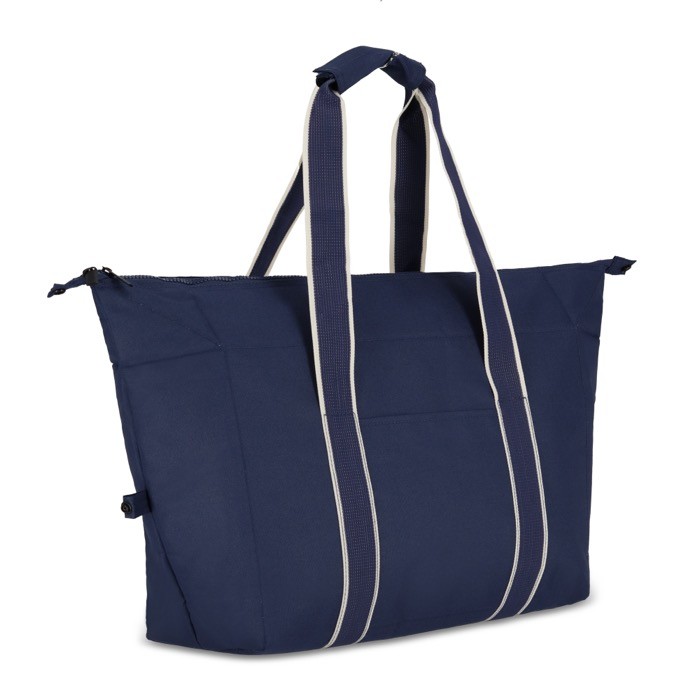 Bolsa térmica de RPET de un compartimiento con aislamiento de aluminio color azul oscuro tercera vista