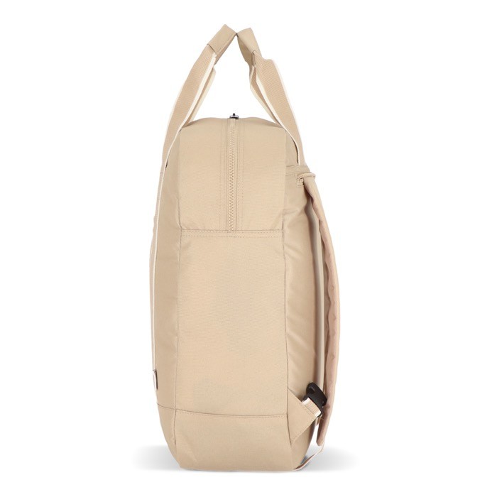Mochila de RPET para portátil con funcionalidad de bolsa 15.6'' color beige cuarta vista Mochila de RPET para portátil con funcionalidad de bolsa 15.6'' color beige cuarta vista