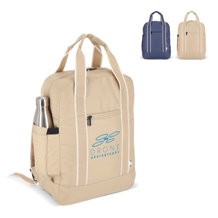 Mochila de RPET para portátil con funcionalidad de bolsa 15.6 Mochila de RPET para portátil con funcionalidad de bolsa 15.6