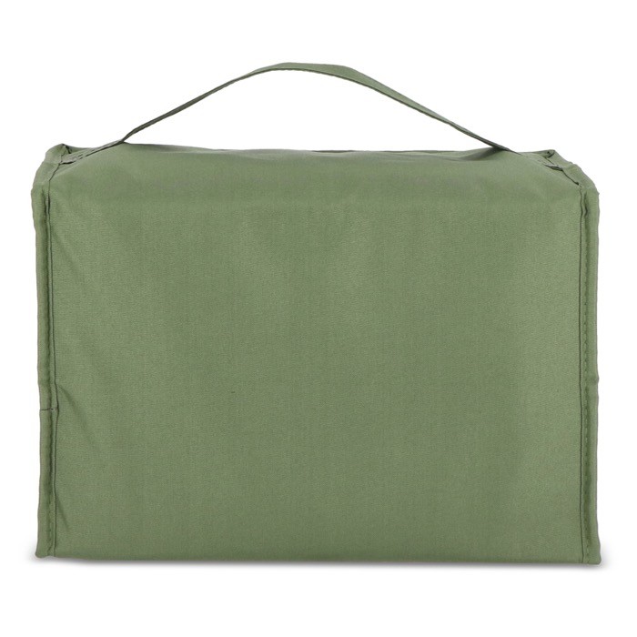 Cesta de picnic con tapa de madera y bolsa nevera en el interior color verde oliva octava vista