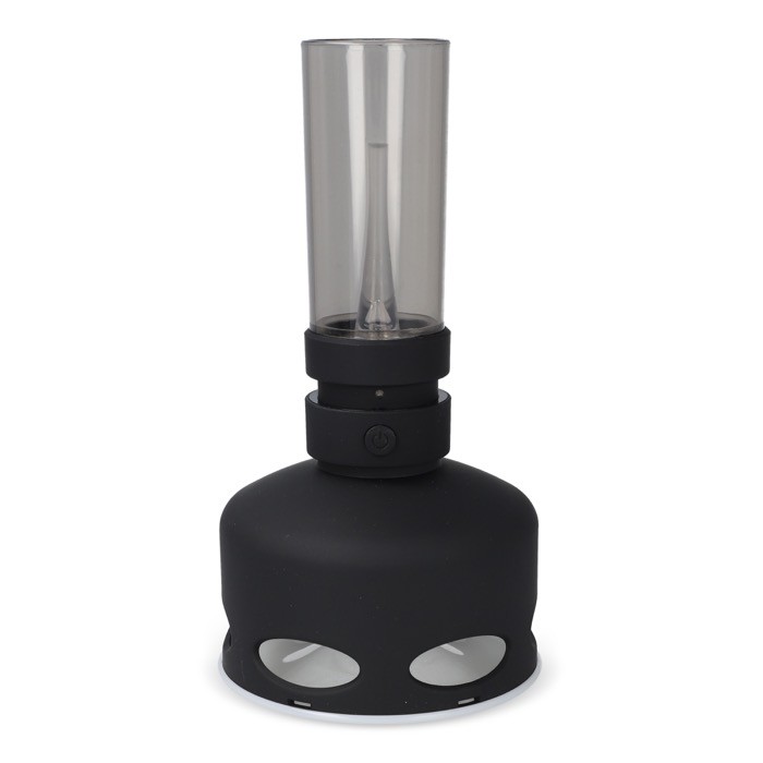 Lámpara LED estilo vintage recargable con sensor de soplado color negro tercera vista Lámpara LED estilo vintage recargable con sensor de soplado color negro tercera vista