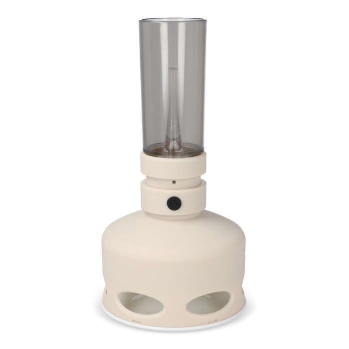 Lámpara LED estilo vintage recargable con sensor de soplado color beige tercera vista Lámpara LED estilo vintage recargable con sensor de soplado color beige tercera vista