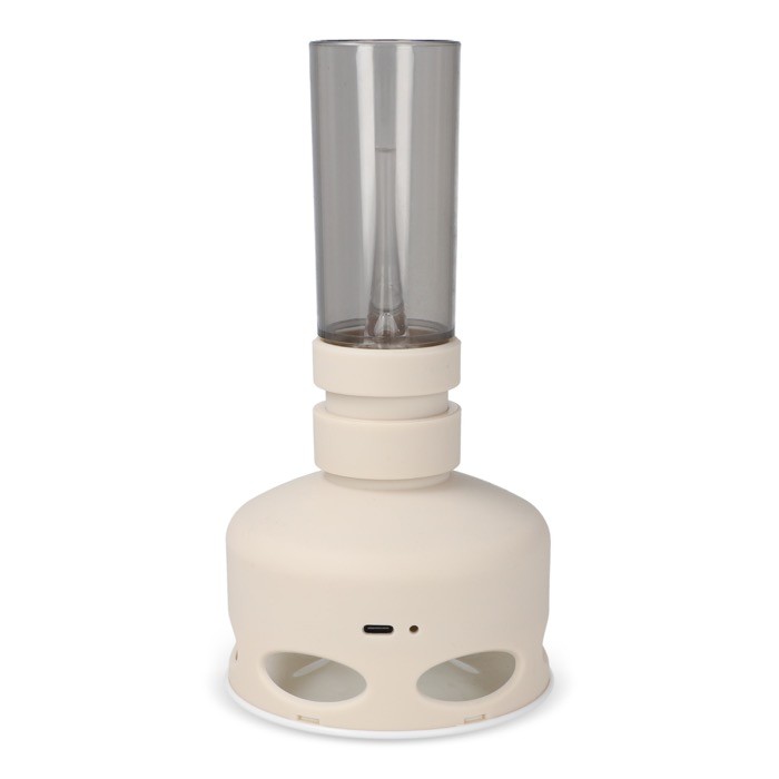 Lámpara LED estilo vintage recargable con sensor de soplado color beige quinta vista Lámpara LED estilo vintage recargable con sensor de soplado color beige quinta vista