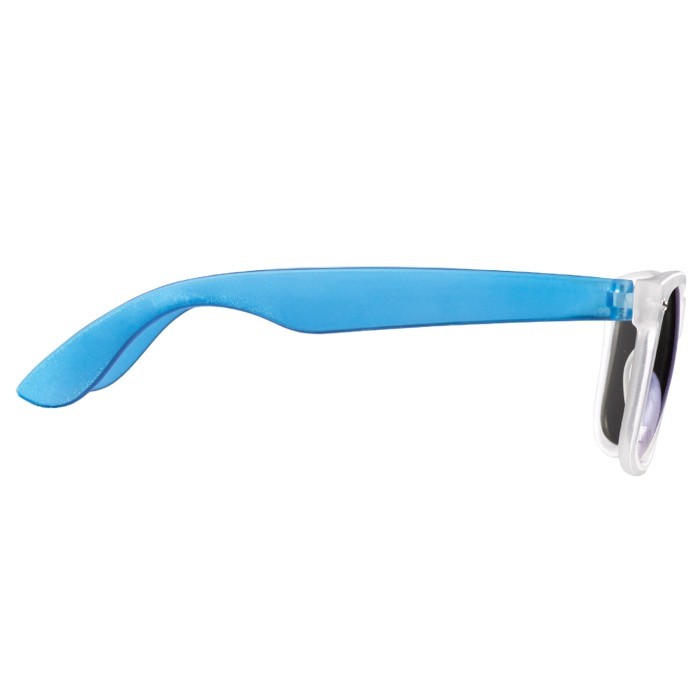 Gafas de sol de colores neon con marcos efecto glace protección UV400 color azul transparente segunda vista