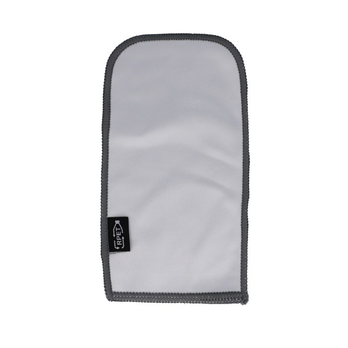 Estuche de microfibra para gafas de 100% RPET reciclado color blanco cuarta vista Estuche de microfibra para gafas de 100% RPET reciclado color blanco cuarta vista