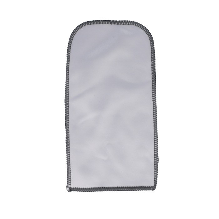 Estuche de microfibra para gafas de 100% RPET reciclado color blanco quinta vista Estuche de microfibra para gafas de 100% RPET reciclado color blanco quinta vista