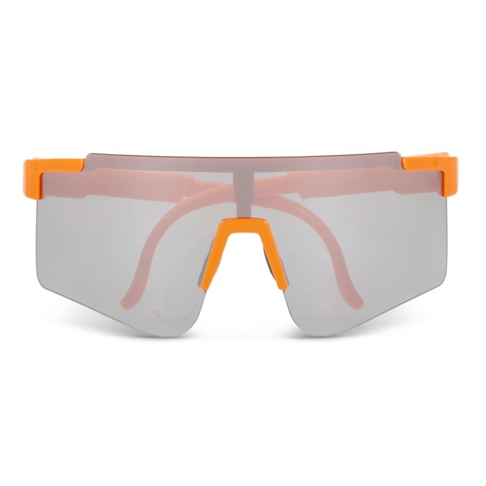 Gafas deportivas de alto rendimiento de colores con lentes plateados color naranja fluorescente segunda vista Gafas deportivas de alto rendimiento de colores con lentes plateados color naranja fluorescente segunda vista