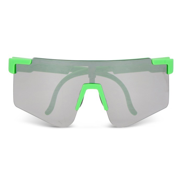 Gafas deportivas de alto rendimiento de colores con lentes plateados color verde fluorescente segunda vista Gafas deportivas de alto rendimiento de colores con lentes plateados color verde fluorescente segunda vista