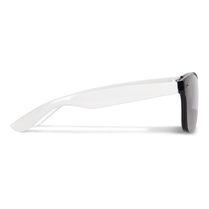 Gafas de sol con lentes espejados con UV400 con patillas de color color blanco tercera vista Gafas de sol con lentes espejados con UV400 con patillas de color color blanco tercera vista