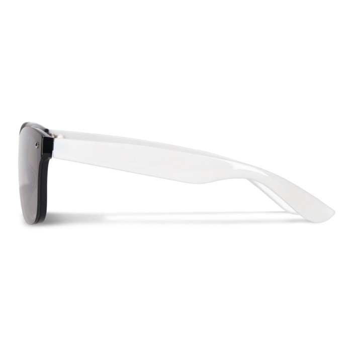 Gafas de sol con lentes espejados con UV400 con patillas de color color blanco cuarta vista Gafas de sol con lentes espejados con UV400 con patillas de color color blanco cuarta vista