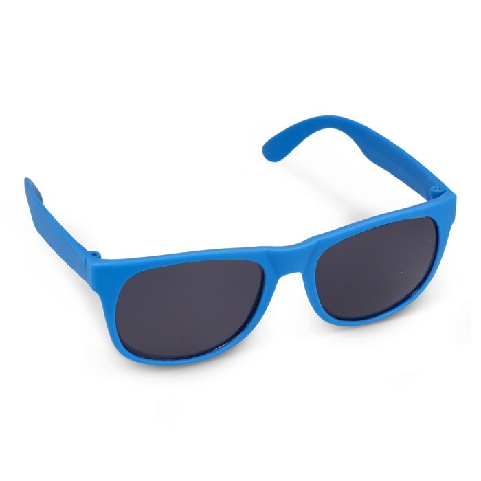 Gafas de sol en varios colores con un lente negro UV400 color azul claro Gafas de sol en varios colores con un lente negro UV400 color azul claro