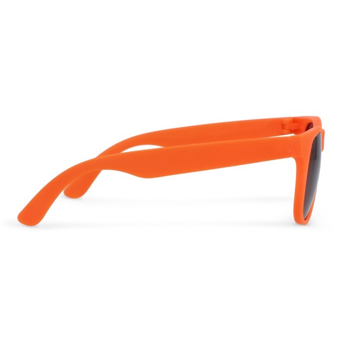 Gafas de sol en varios colores con un lente negro UV400 color naranja tercera vista Gafas de sol en varios colores con un lente negro UV400 color naranja tercera vista