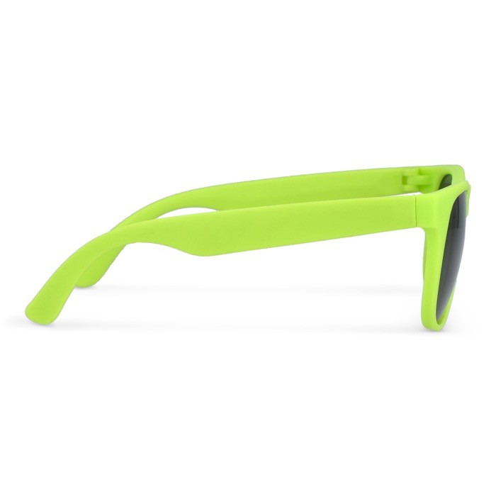 Gafas de sol en varios colores con un lente negro UV400 color verde lima tercera vista Gafas de sol en varios colores con un lente negro UV400 color verde lima tercera vista