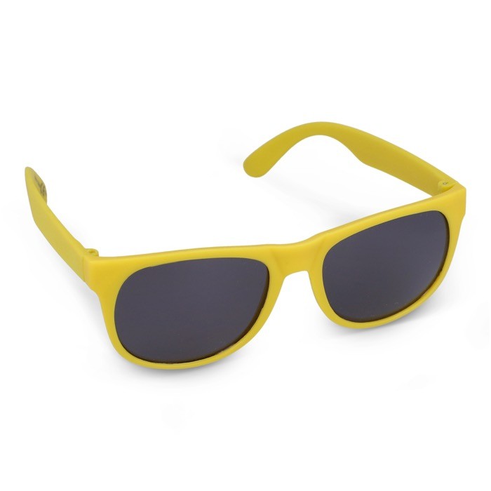 Gafas de sol en varios colores con un lente negro UV400 color amarillo Gafas de sol en varios colores con un lente negro UV400 color amarillo