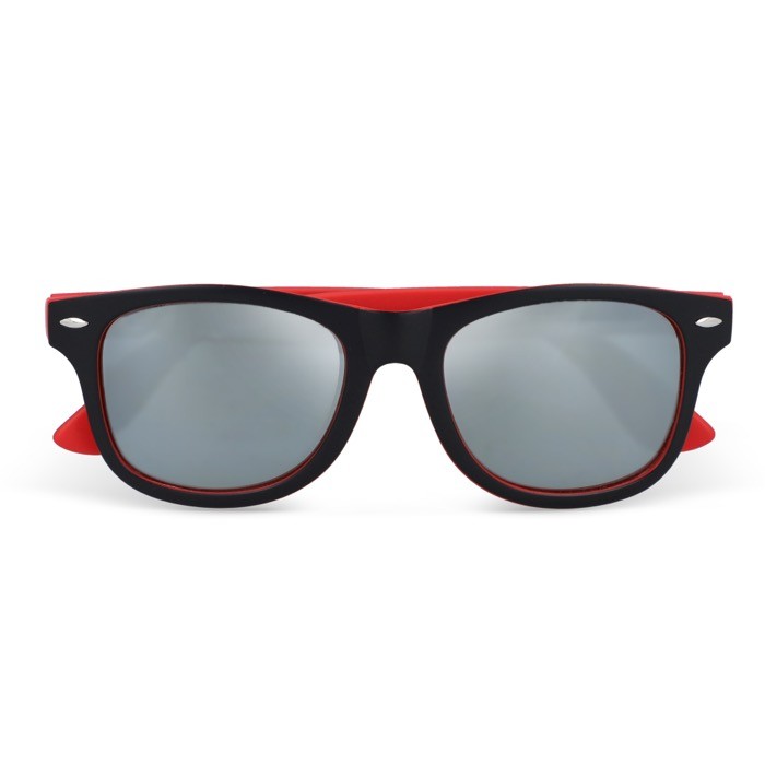 Gafas de sol personalizables bicolores con lentes polarizados UV400 color rojo segunda vista