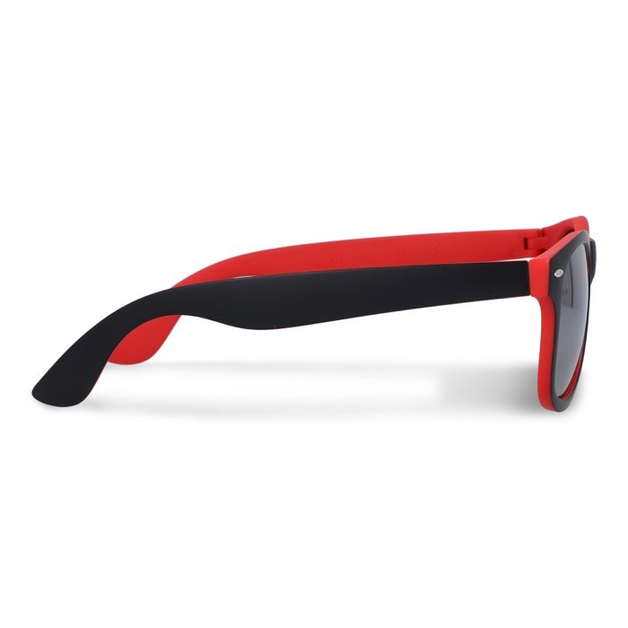 Gafas de sol personalizables bicolores con lentes polarizados UV400 color rojo tercera vista
