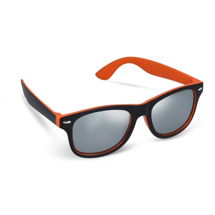 Gafas de sol personalizables bicolores con lentes polarizados UV400 color naranja