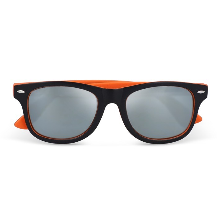 Gafas de sol personalizables bicolores con lentes polarizados UV400 color naranja segunda vista