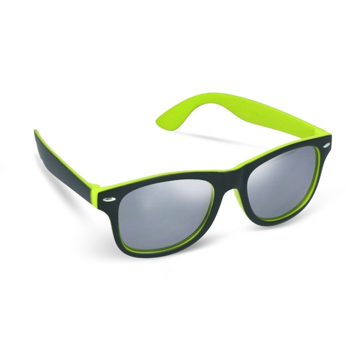 Gafas de sol personalizables bicolores con lentes polarizados UV400 color verde lima