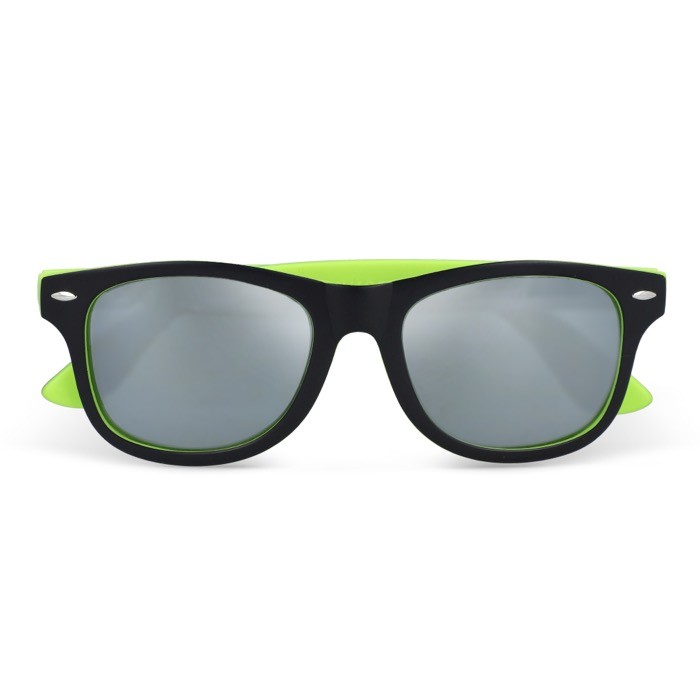 Gafas de sol personalizables bicolores con lentes polarizados UV400 color verde lima segunda vista
