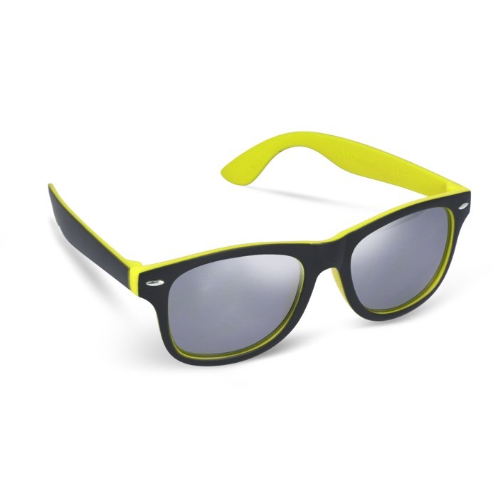 Gafas de sol personalizables bicolores con lentes polarizados UV400 color amarillo