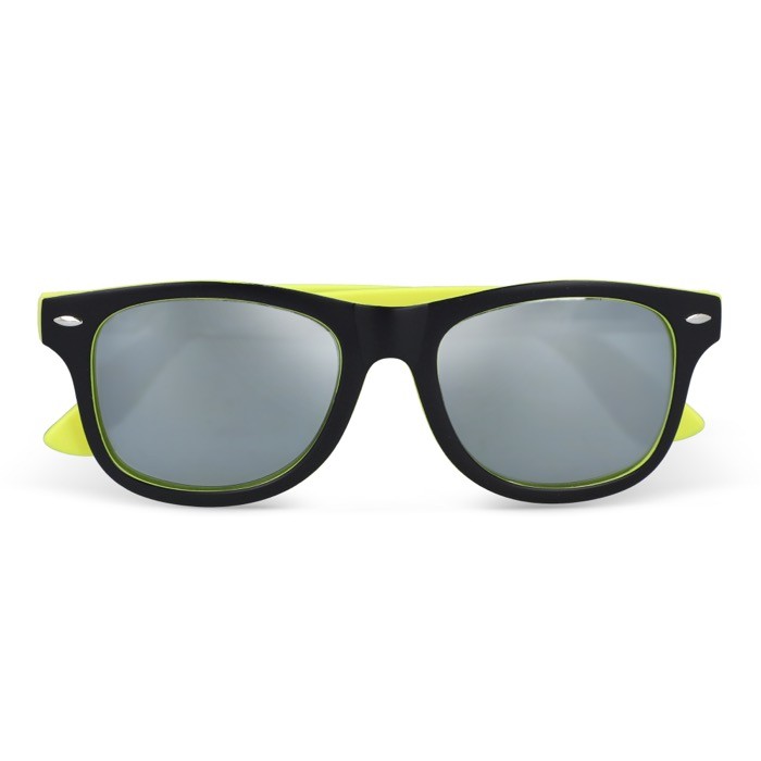 Gafas de sol personalizables bicolores con lentes polarizados UV400 color amarillo segunda vista