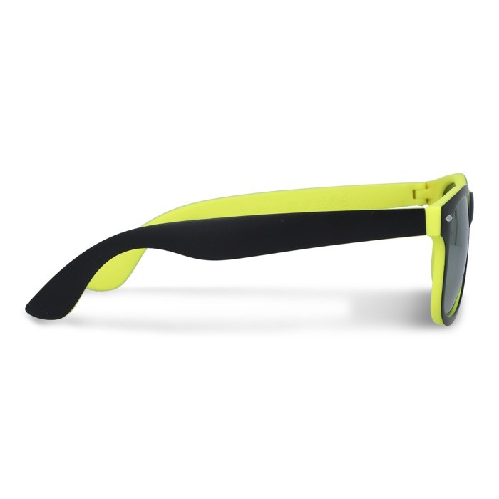 Gafas de sol personalizables bicolores con lentes polarizados UV400 color amarillo tercera vista