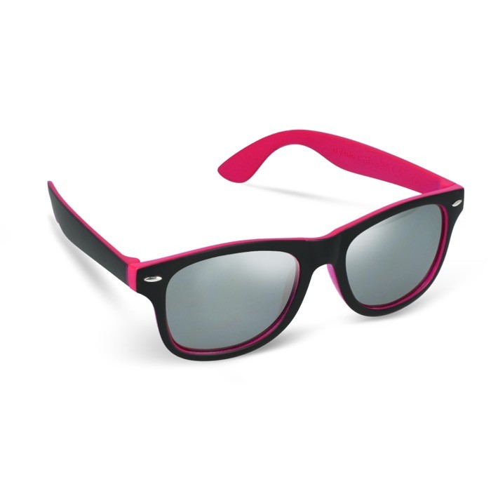 Gafas de sol personalizables bicolores con lentes polarizados UV400 color rosa