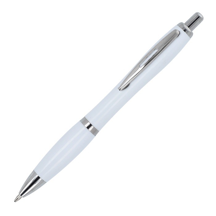Bolígrafo de ABS personalizable antibacteriano tinta azul Colors color blanco