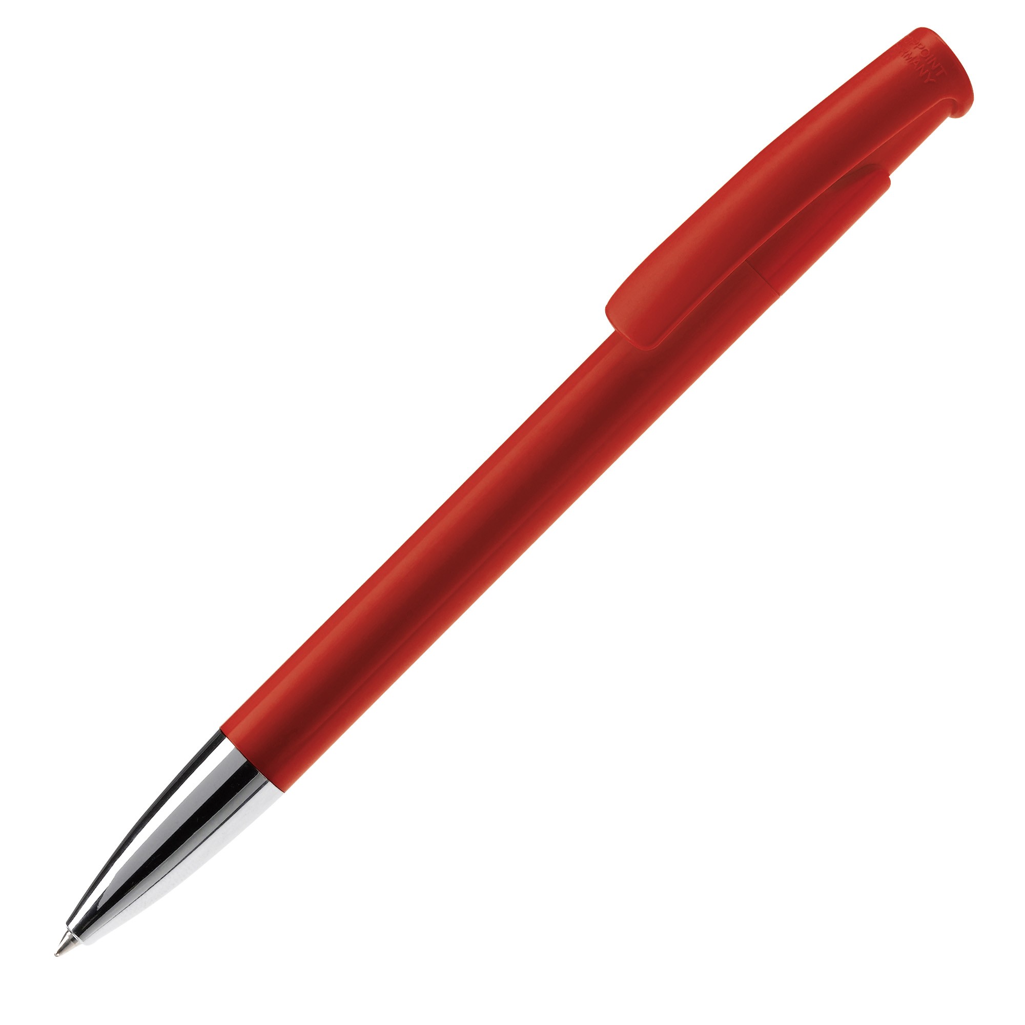 Bolígrafo pulsador de plástico de colores mate hecho en EU color rojo Bolígrafo pulsador de plástico de colores mate hecho en EU color rojo
